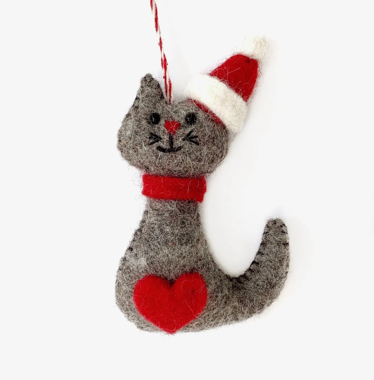 Cat Felt Wool Ornament