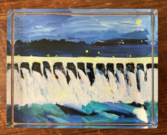 Small Acrylic Block Print of Wilson Dam