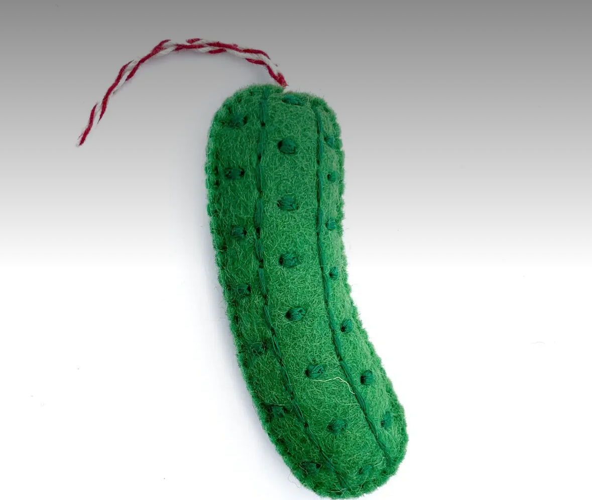 Pickle Felt Ornaments