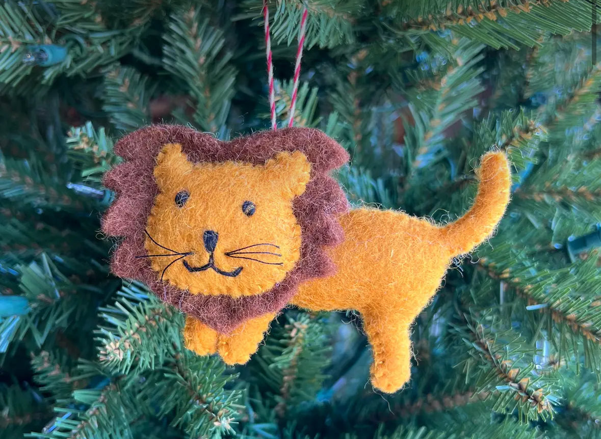 Lion Felt Ornaments