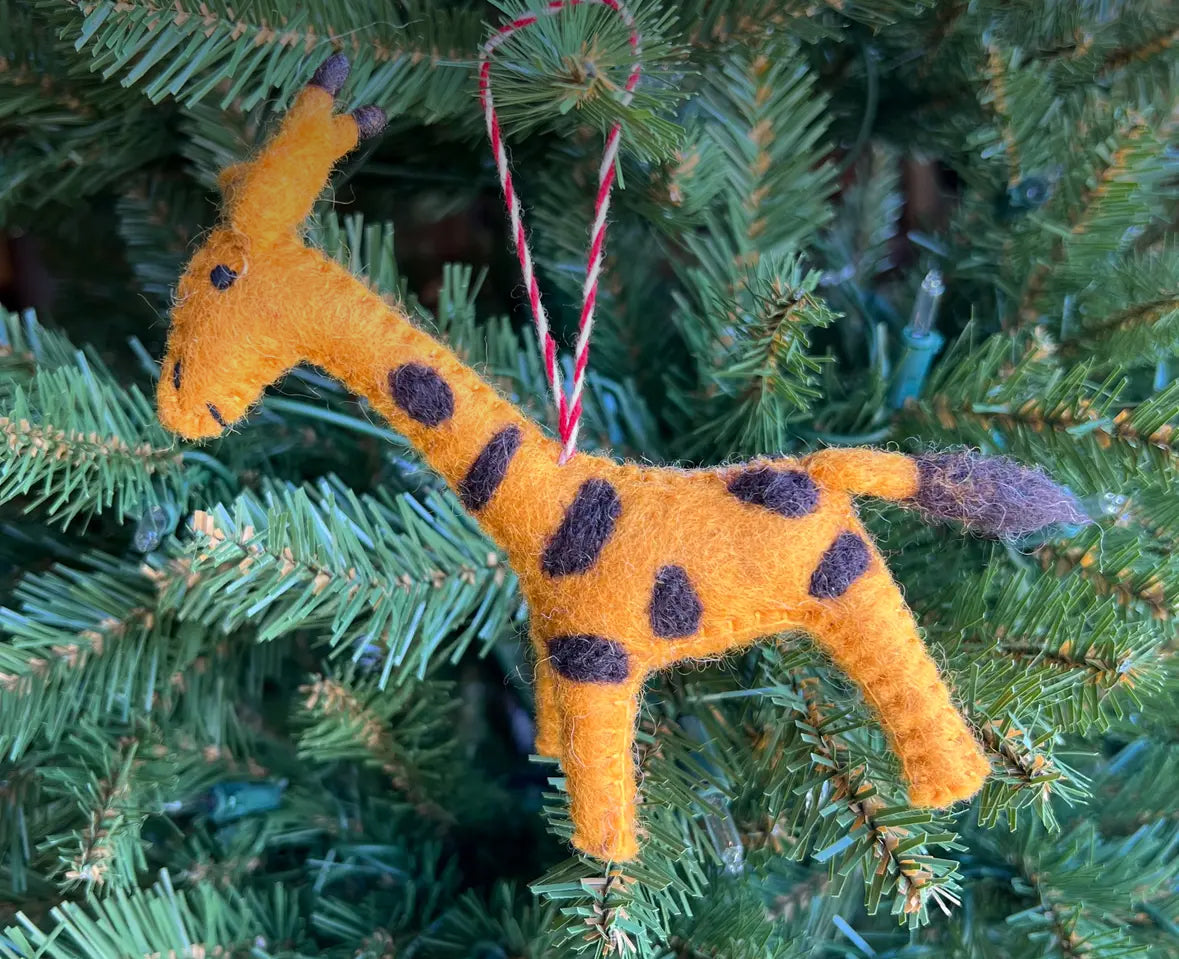Giraffe Felt Ornament