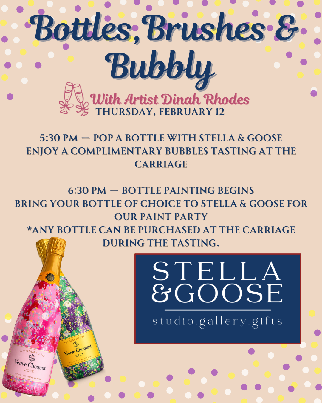 Bottles,Brushes & Bubbly with Dinah Rhodes