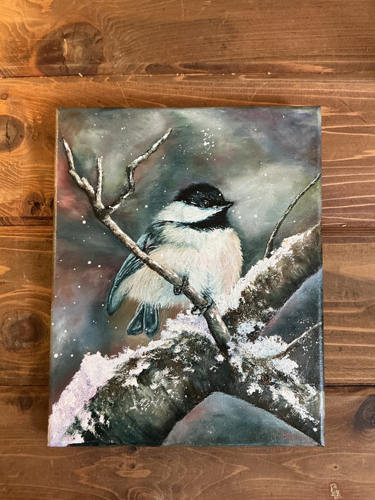 Chickadee in the Snow