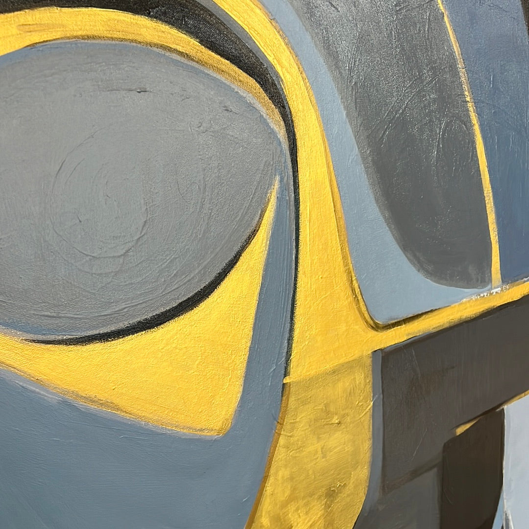 Blue and Gold abstract by Hunt Hudson