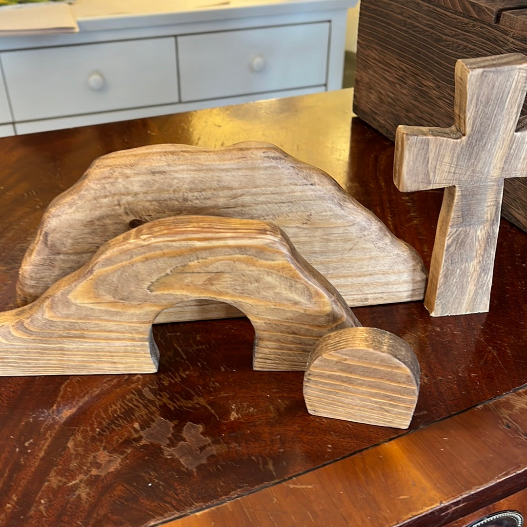 Wooden Tomb and Cross by Bob Gingrich