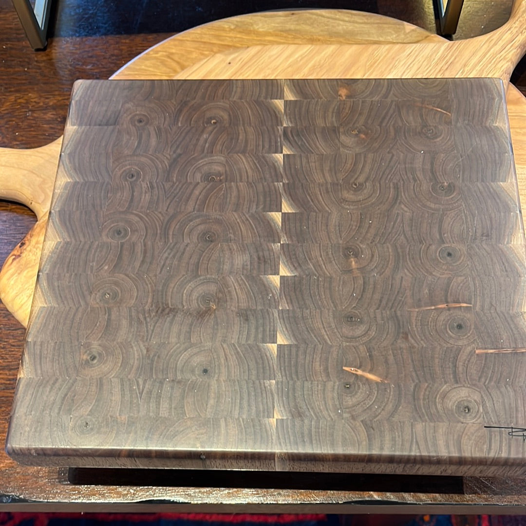 Square Walnut Board by Rick Morse