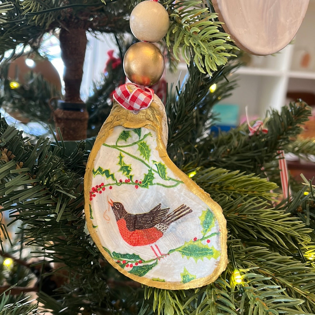 Oyster Shell Ornament by Lydia