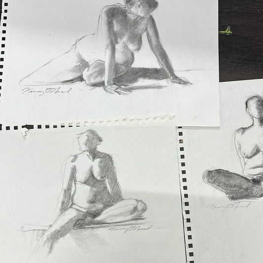 Charcoal Sketches by Nancy Oneal