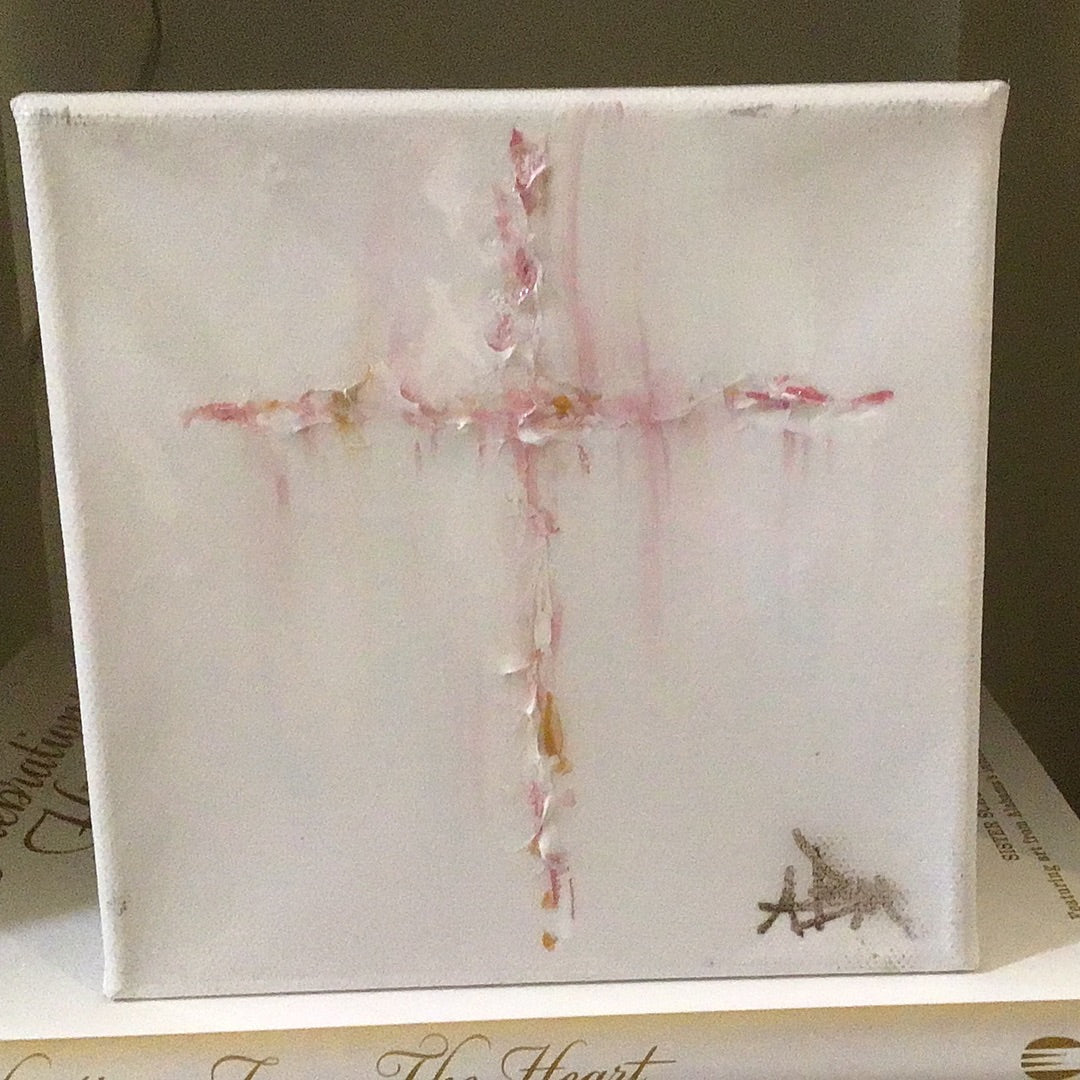 Pink and Gold Cross