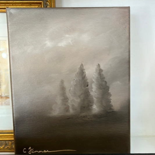 Evergreens at Dusk by Cindy Tanner