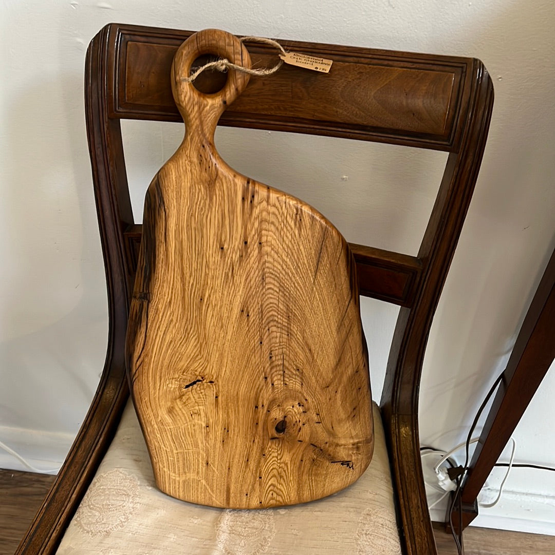 Large Live-edge Reclaimed Oak Charcuterie Board by Rick Morse
